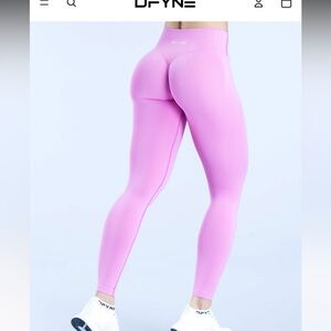 DFYNE Pink Women's Leggings and sports bra